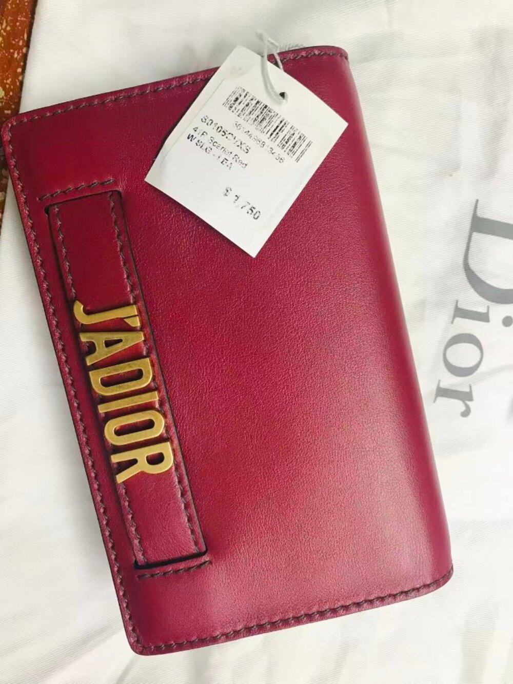 New Dior women chain crossbody bag dark red